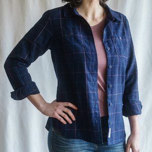 REI Chimney Rock Navy Blue Button Down Flannel - M